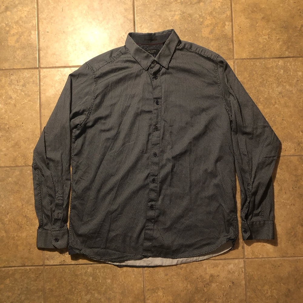 Ted Baker Gray Casual Button Down Shirt